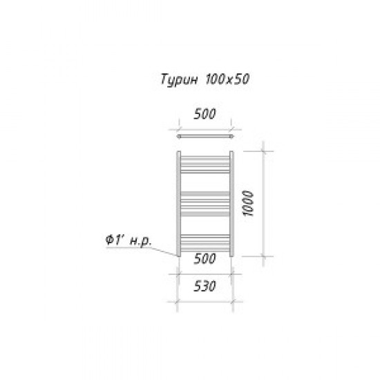 Полотенцесушитель Ariano Турин 100х50