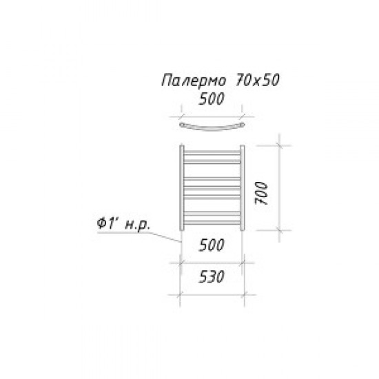 Полотенцесушитель Ariano Палермо 70х50